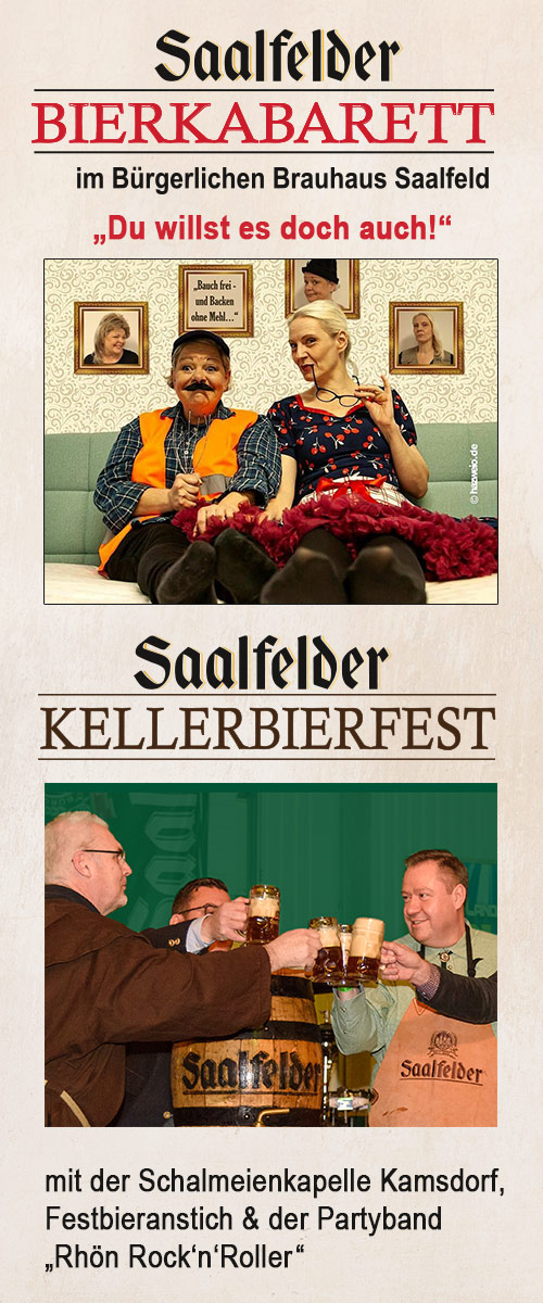 Saalfelder Kellerbierfest 2026 im Bürgerlichen Brauhaus Saalfeld