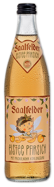 Saalfelder Eisfee - Eistee mit prickelnder Kohlensäure Saalfelder Eisfee (Eistee Pfirsich) mit Kohlensäure