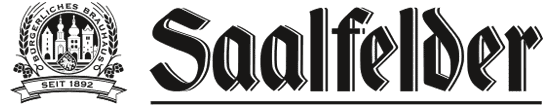 Saalfelder Logo und Schriftzug sw